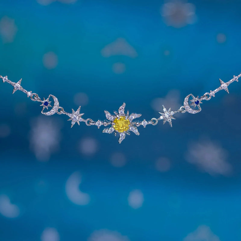 Fashion Sun Eight Awn Star Moon Bracelet For Women