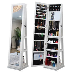 Full Body Mirror 360  Rotating Jewelry Cabinet