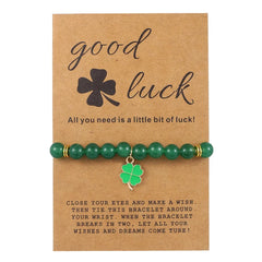 Four Leaf Clover Lucky Charm Bracelet for Women Good Luck Friendship Wish Bracelet for St. Patrick’s Day Party Favor Jewelry