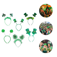 6 Pcs Irish Headband Headwear for St Patrick’s Day Headbands Hair Feather Festival Party Decor Hoop Plastic Women Miss