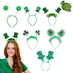 6 Pcs Irish Headband Headwear for St Patrick’s Day Headbands Hair Feather Festival Party Decor Hoop Plastic Women Miss