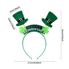 St.Patrick’s Day Hair Hoop Headbands Green Glitters Bows Shamrock Hair Accessories Clover Irish Festival Series Party Decor