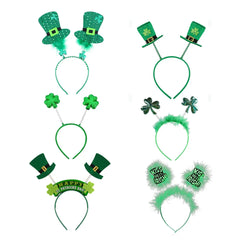 6 Pcs Irish Headband Headwear for St Patrick’s Day Headbands Hair Feather Festival Party Decor Hoop Plastic Women Miss