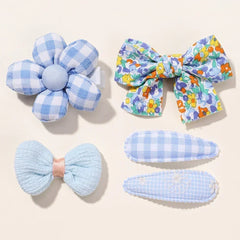 5Pcs/Set Mini Baby Girl Hair Clip Cute Floral Bow Bunny Princess Hairpin for Toddler Girl Lovely Bang Side Clip Hair Accessories