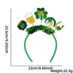 Lady Headbands St Patrick's Day Headdress Party Decorate Headband Saint Patrick’s Clasp Plastic Hairbands Hair Accessories