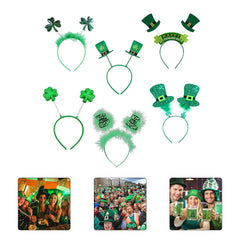 6 Pcs Irish Headband Headwear for St Patrick’s Day Headbands Hair Feather Festival Party Decor Hoop Plastic Women Miss