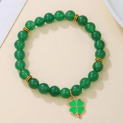 Four Leaf Clover Lucky Charm Bracelet for Women Good Luck Friendship Wish Bracelet for St. Patrick’s Day Party Favor Jewelry