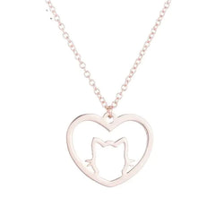 Cat Heart Necklace