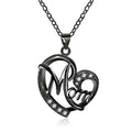 Necklace Mom Charm 925 Sterling Silver Cubic Zirconia Mother Infinity Love Heart Pendant Necklace Gift for Mother Grandmother
